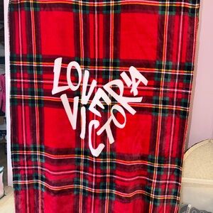 Victoria's Secret Red Plaid Blanket